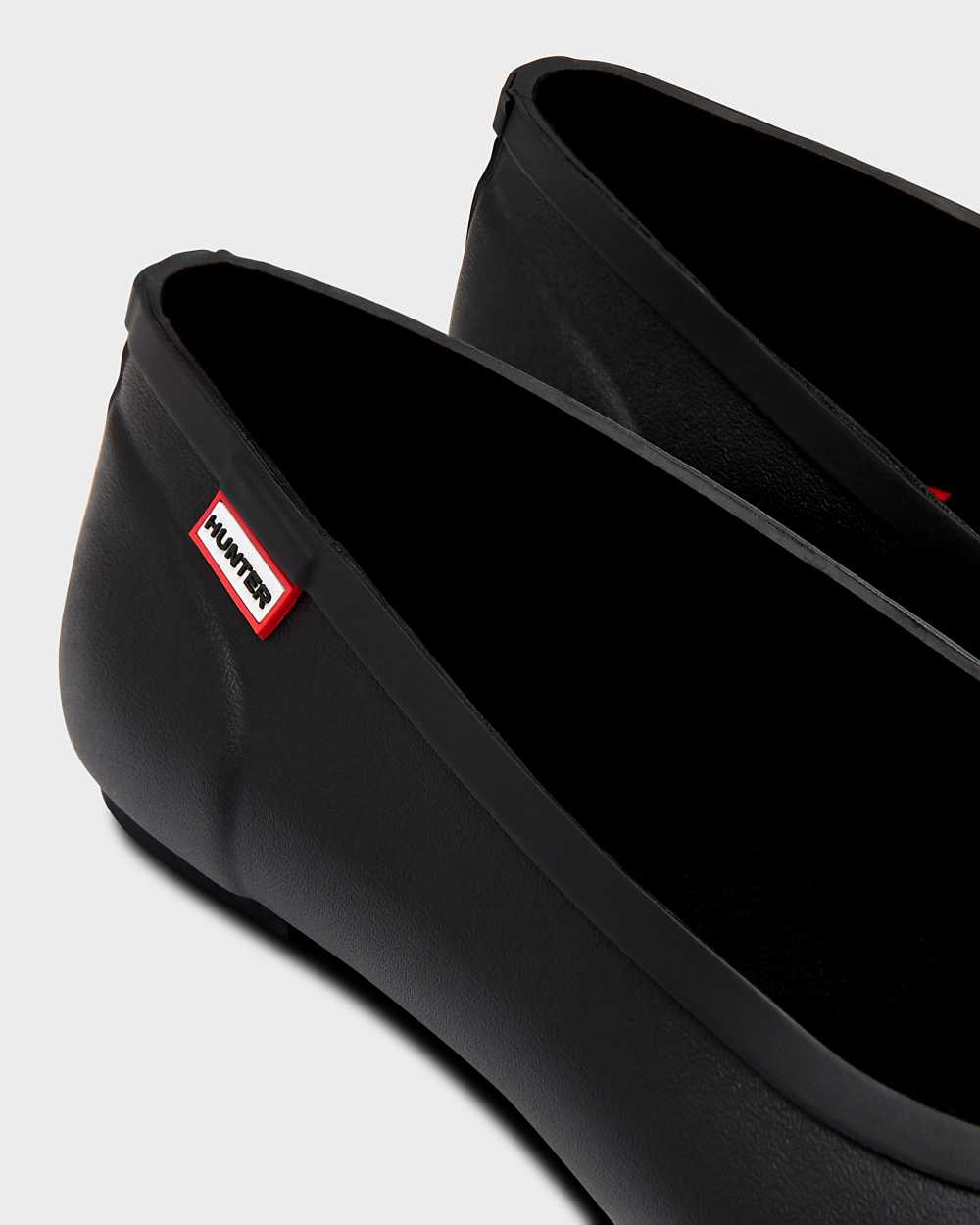 Hunter Original Tour Women's Ballet Flats NZ-93945G Black